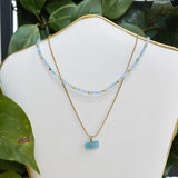 Aquamarine Choker Gold