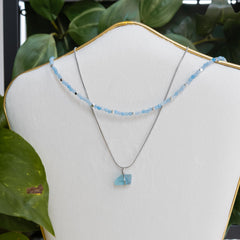 Gemstone Choker Aquamarine (Clarity) Silver