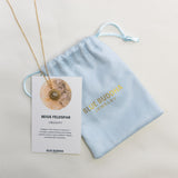 Sun Gemstone Necklace Beige Feldspar Gold