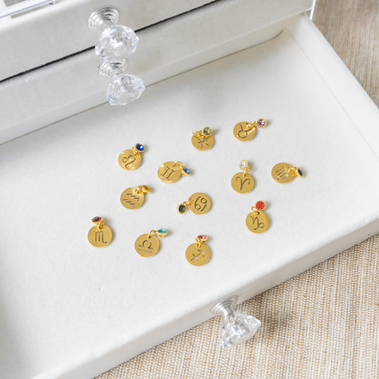 Vissen munt geboortesteen ketting goud